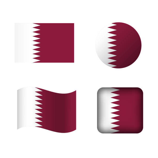 Clip art of qatar flag stock illustrations royalty