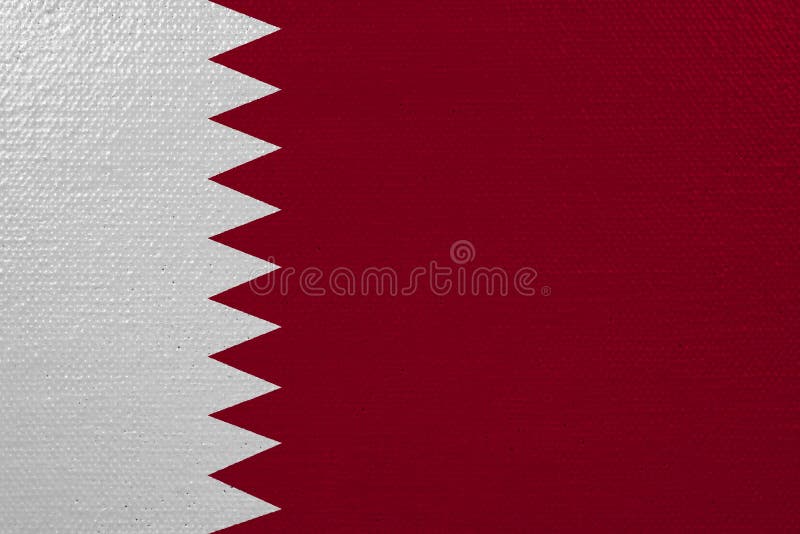 Qatar flag on canvas stock illustration illustration of border