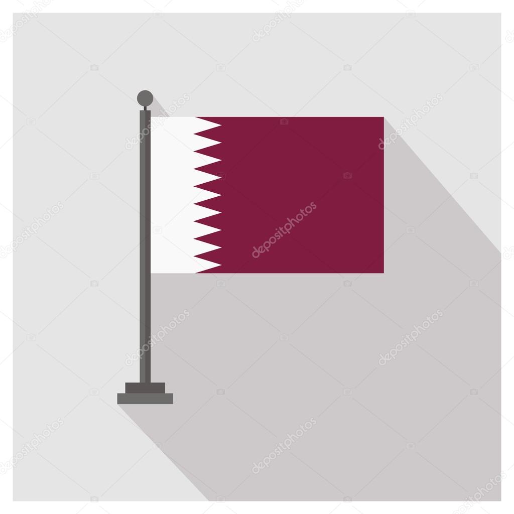 Qatar country flag stock vector by ibrandify