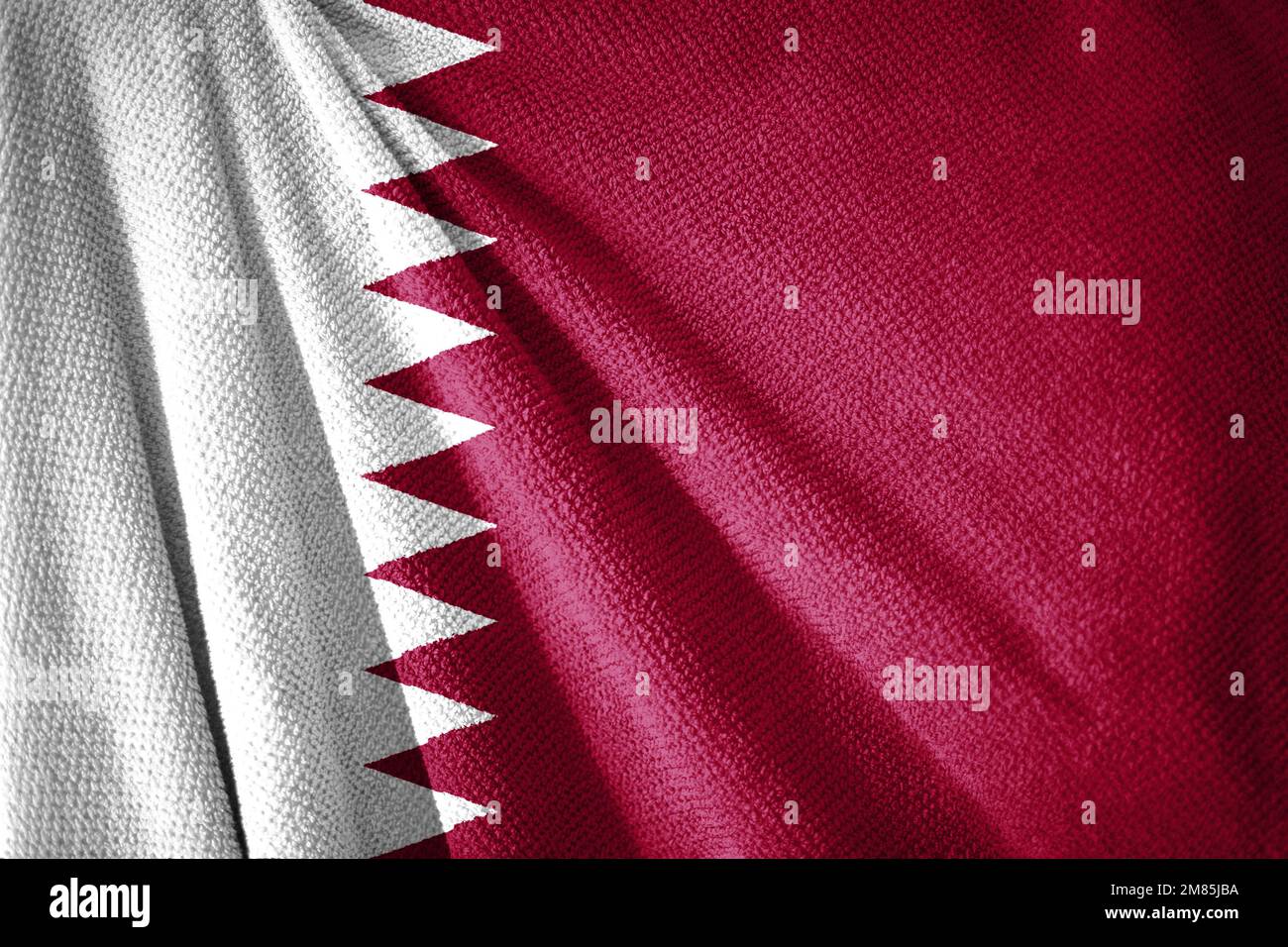 Qatar flag illustration hi