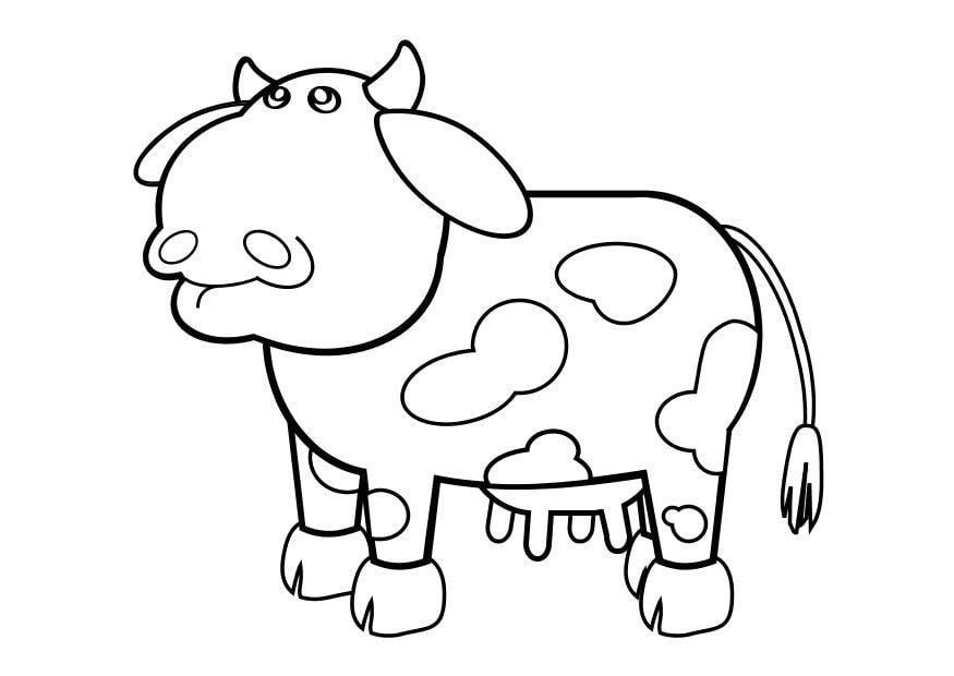 Coloring page cow