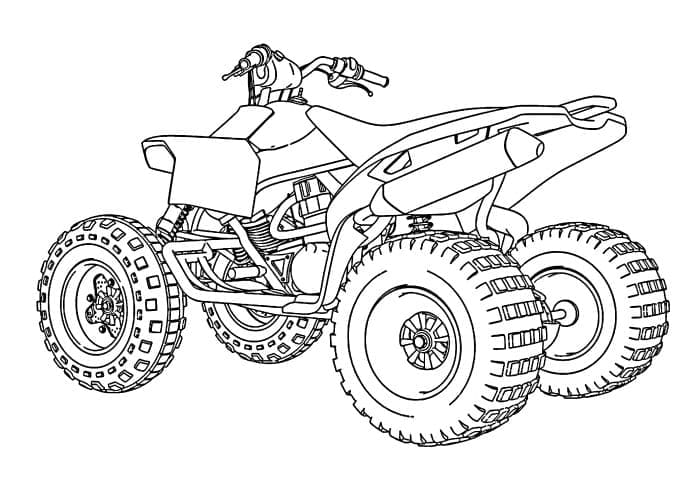 Off road atv quad coloring page