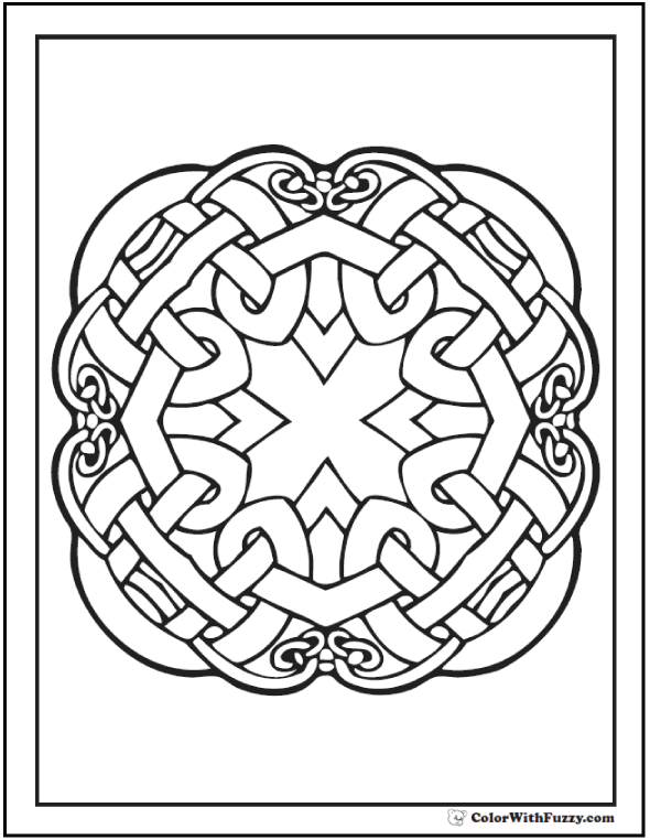 Quad celtic knot designs four part gaelic pattern