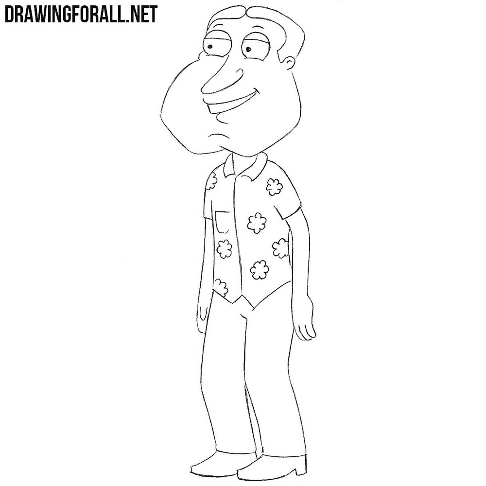 How to draw glenn quagmire