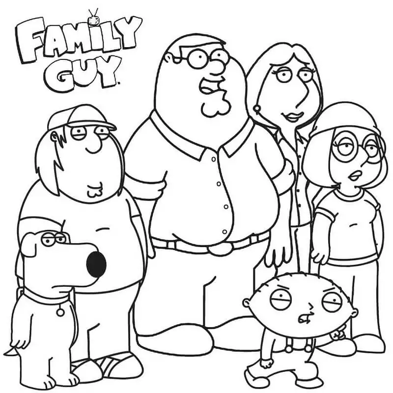 Quagmire family guy coloring page