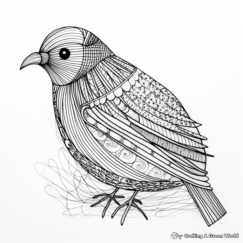 Quail coloring pages