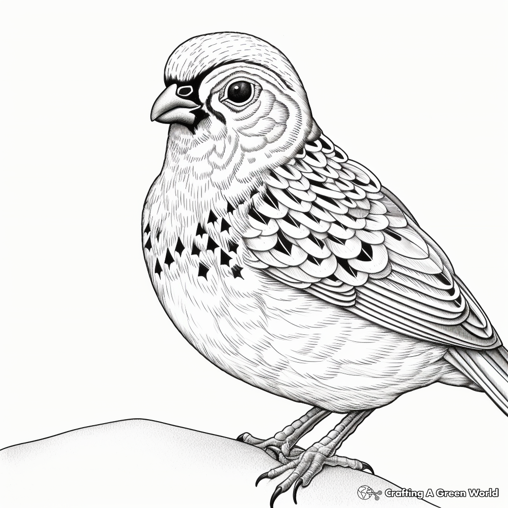 Quail coloring pages