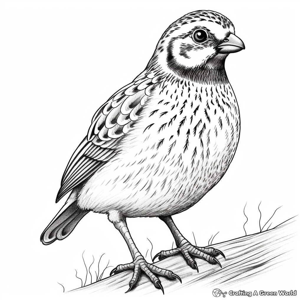 Quail coloring pages