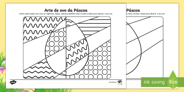 Ovo da pãscoa ficha de atividades artãstica