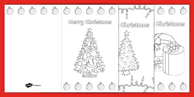 Christmas coloring cards