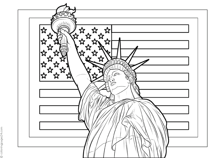 Estados unidos desenhos para colorir