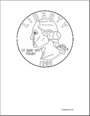 Quarter coloring page