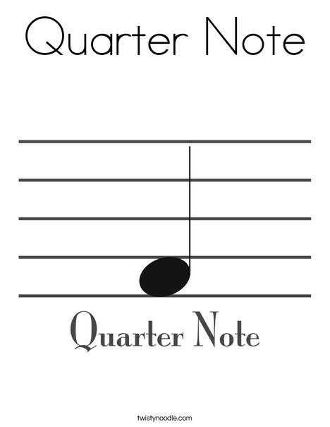 Quarter note coloring page