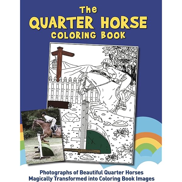 The quarter horse coloring book real horses coloring book series book ellen f feld books