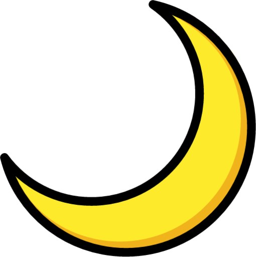 Crescent moon emoji