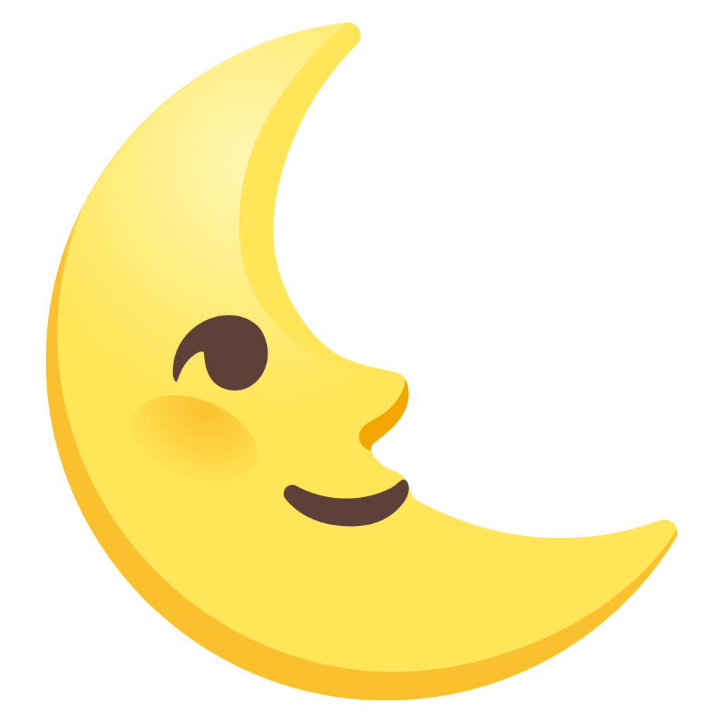 Ð last quarter moon face emoji