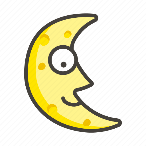 Face last moon quarter icon