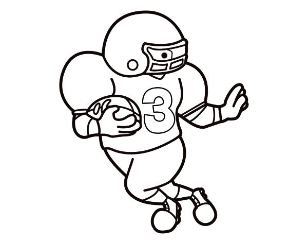 Quarterback coloring page