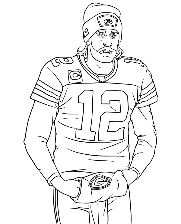 Aaron rodgers coloring page to print