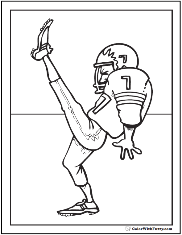 Football coloring pages â quarterbacks receivers running