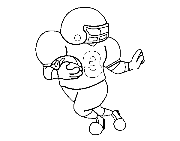 Quarterback coloring page