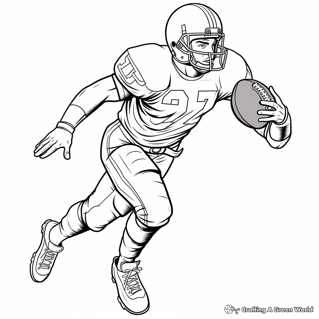 Realistic football coloring pages