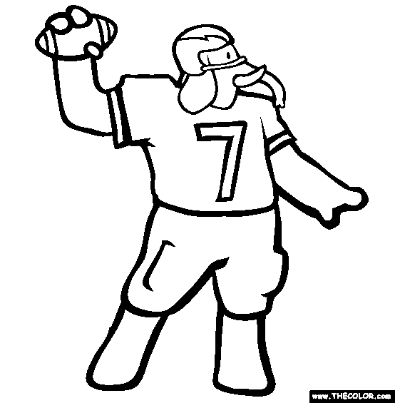 Elephant quarterback online coloring page