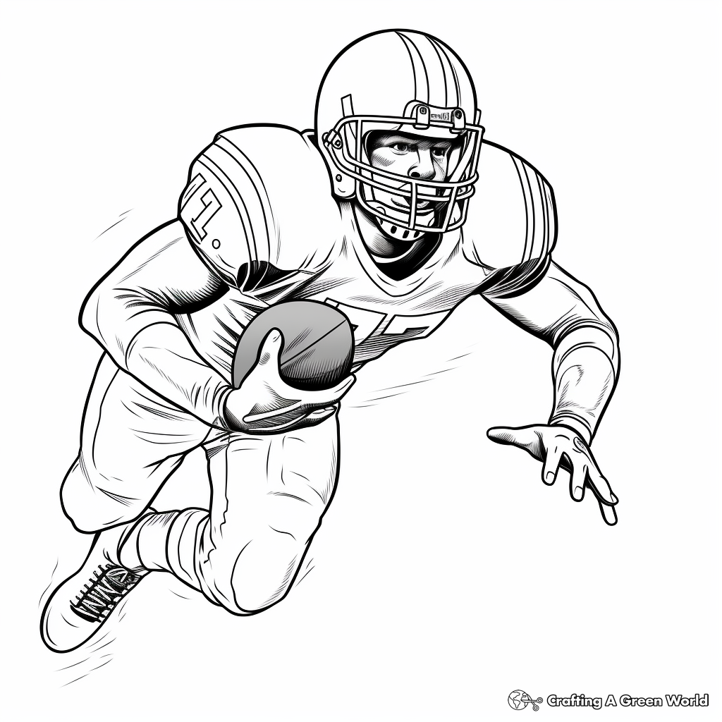 Realistic football coloring pages