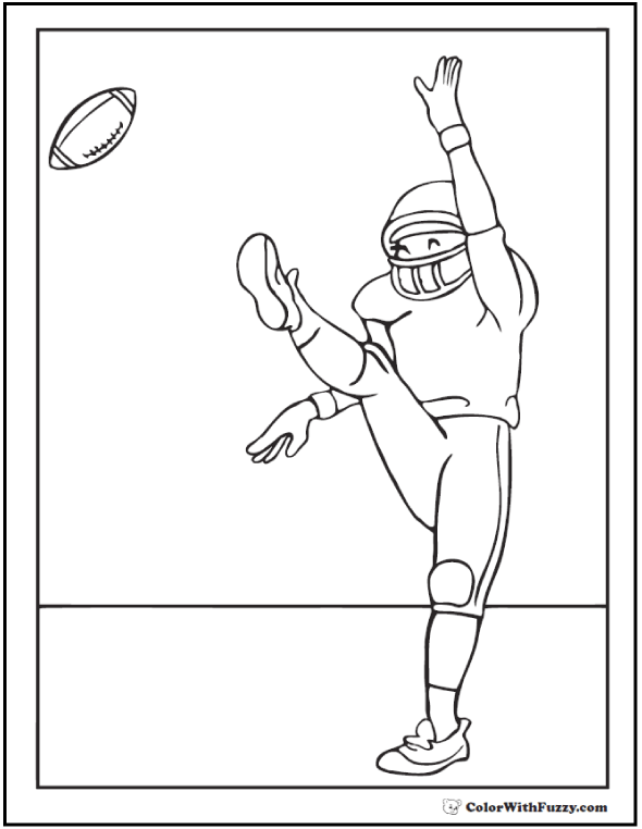 Football coloring pages â quarterbacks receivers running