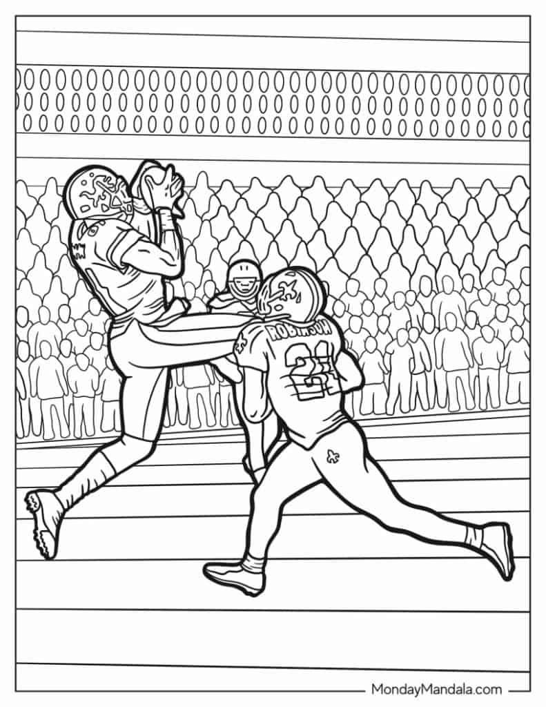 Football coloring pages free pdf printables