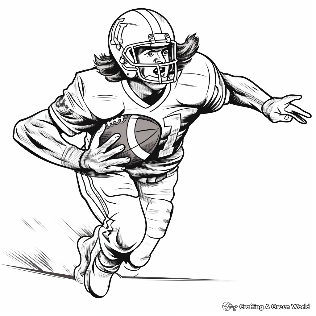 Realistic football coloring pages