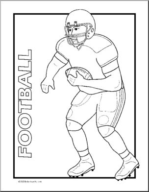 Clip art american football coloring page i