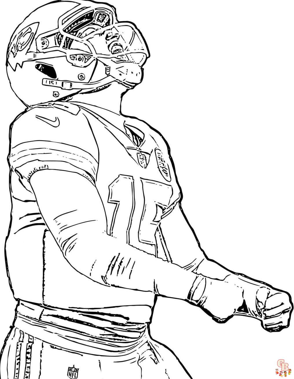 Printable patrick mahomes coloring pages free