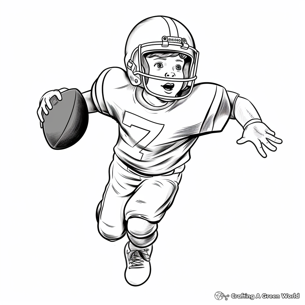 Realistic football coloring pages