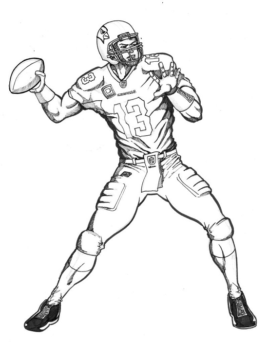 Printable football player coloring pages