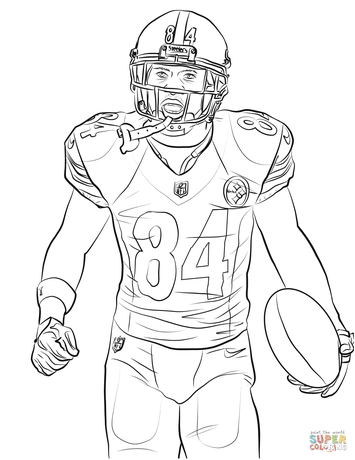 Football player coloring pages