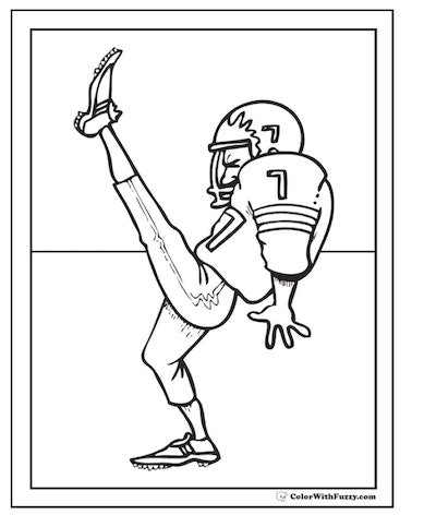 Free football coloring pages you can print for your little sports fan