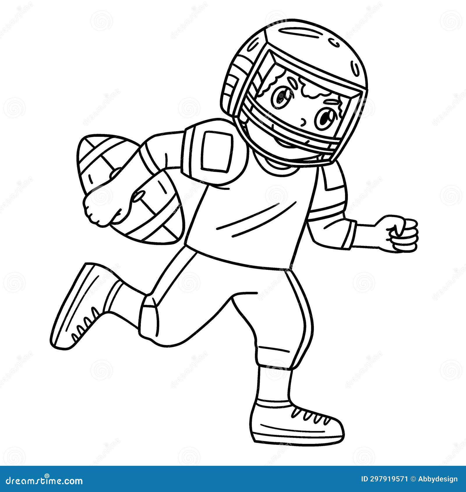 American football player coloring page stock illustrations â american football player coloring page stock illustrations vectors clipart