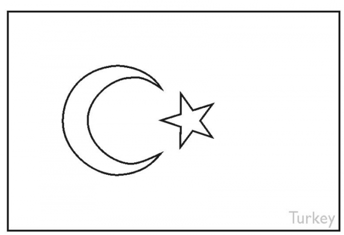 Turkey flag coloring page coloring book flag coloring pages turkey flag turkish flag