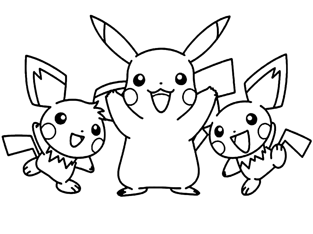 Pikachu coloring pages printable for free download