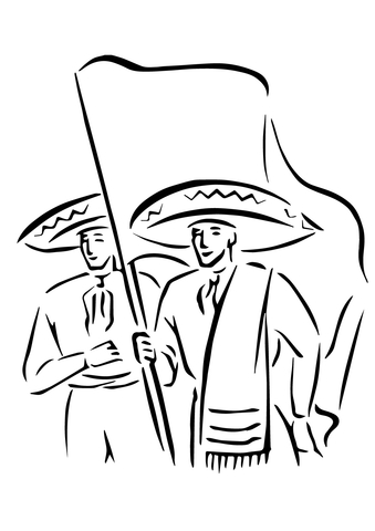 Cinco de mayo parade coloring page free printable coloring pages