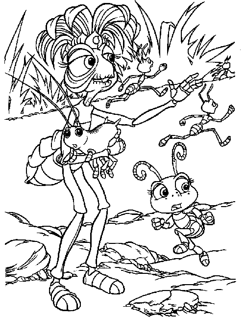 A bugs life coloring pages