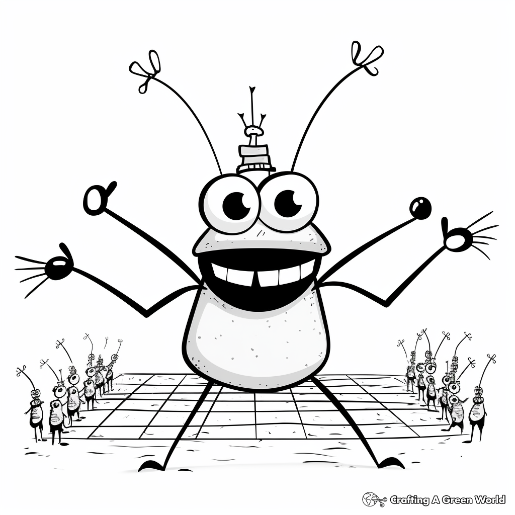 Ants go marching coloring pages