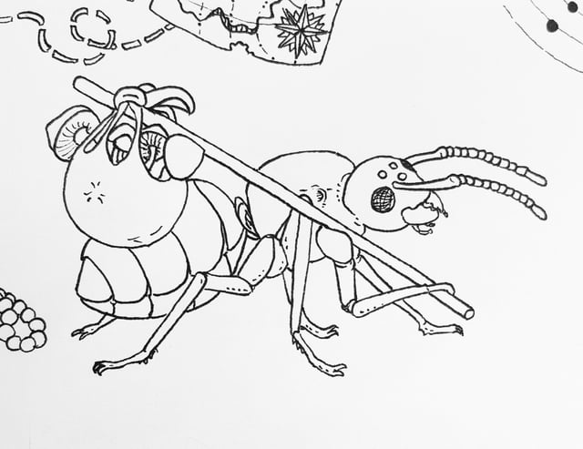 Day wandering ant queen may she find a moist and cosy spot to dig herself a lasting hole long live the queen rinktober