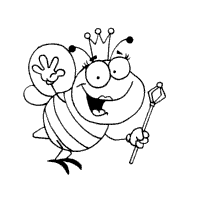 Queen bee coloring pages