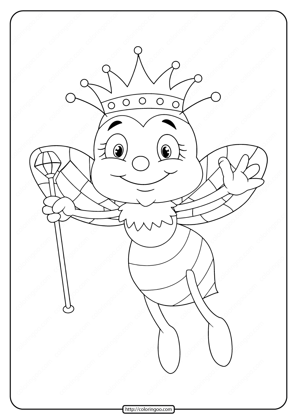 Free printable queen bee coloring page bee coloring pages bee painting coloring pages