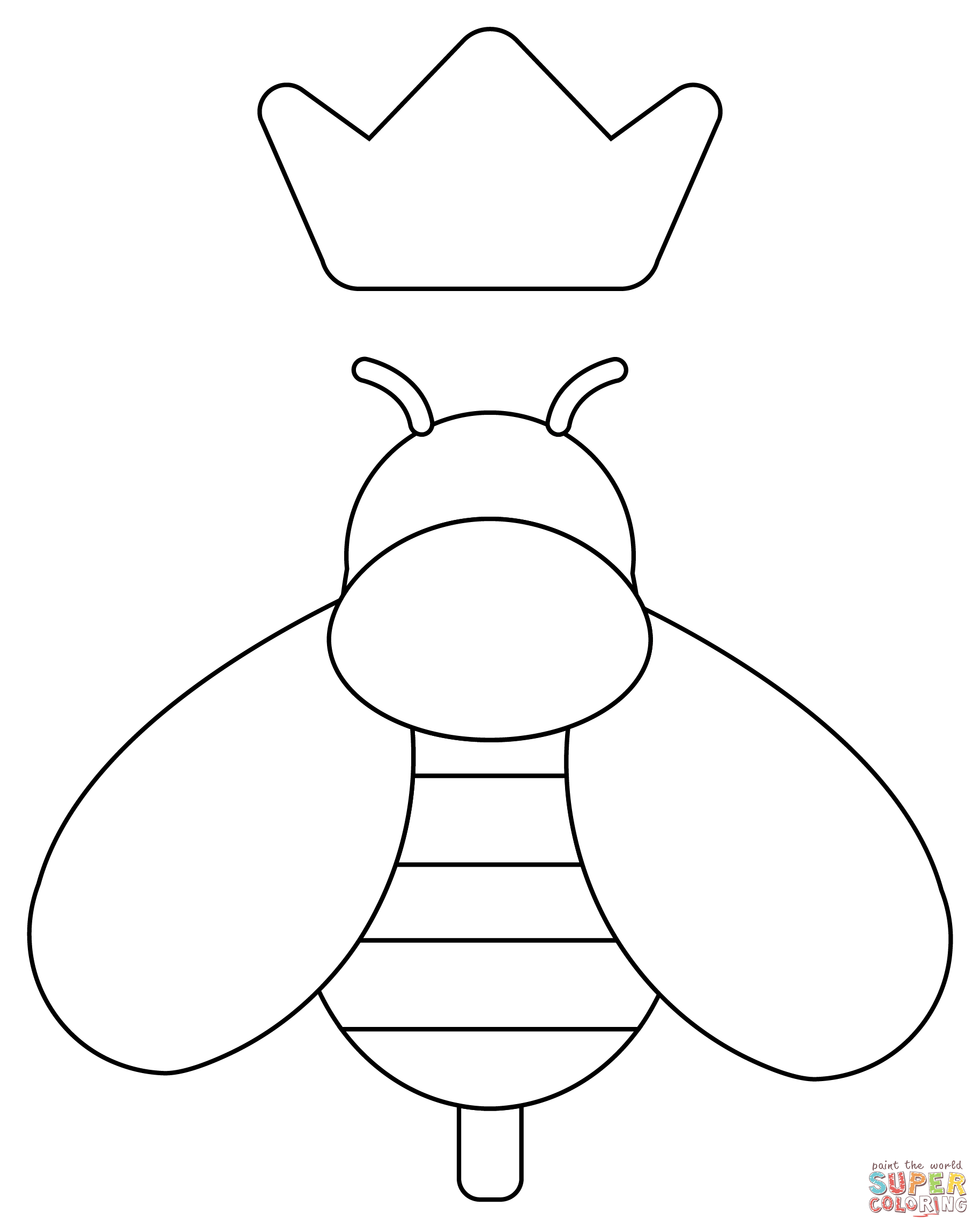 Queen bee coloring page free printable coloring pages