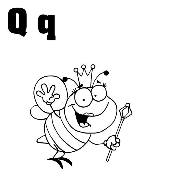 Cartoon bee coloring page free printable coloring pages royalty