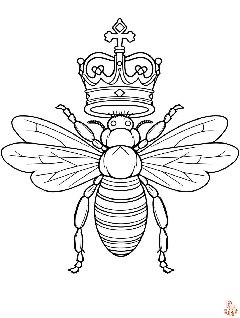 Bee coloring pages