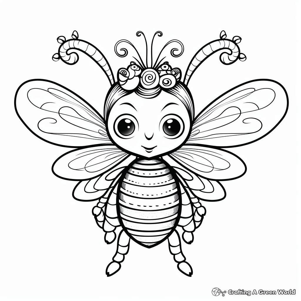 Queen bee coloring pages